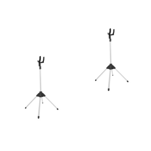 2Pièces Support Hauteur Ajustable Noir En Aluminium Pour Linge 2