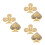 6Pièces Pins Broche Plum Blossom Et 4