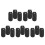 15Pièces Harmonica 10 Trous Cuir Noir Portable 4