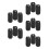 15Pièces Harmonica 10 Trous Cuir Noir Portable 5