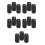 15Pièces Harmonica 10 Trous Cuir Noir Portable 7