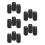 15Pièces Harmonica 10 Trous Cuir Noir Portable 6