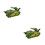2Pièces Jouet Char Tank Plastique Vert Pour Petits 5