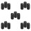 15Pièces Harmonica 10 Trous Cuir Noir Portable 8