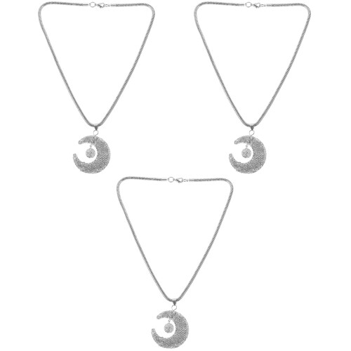 3Pièces Pendeloques Lune Décor Intérieur Mode Argenté 2