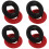 8Pcs Silicone Strength Trainer Rings Hand Exerciser Red 6