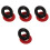 8Pcs Silicone Strength Trainer Rings Hand Exerciser Red 4