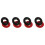 8Pcs Silicone Strength Trainer Rings Hand Exerciser Red 5