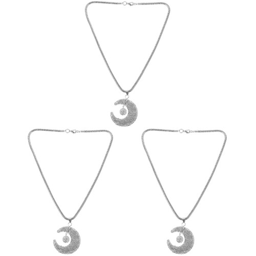 3Pièces Pendeloques Lune Décor Intérieur Mode Argenté 1