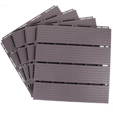 8Pièces Dalles Extérieur Emboîtables Gris Pour Terrasse
