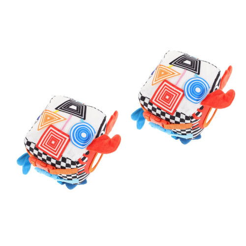 2Pièces Cube D'activité Bébé En Tissu Sécurisé 2