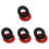 8Pcs Silicone Strength Trainer Rings Hand Exerciser Red 3