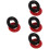8Pcs Silicone Strength Trainer Rings Hand Exerciser Red 7