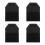 4Pièces Capuchons Hameçons Noir Néoprène Protection Fixation 4