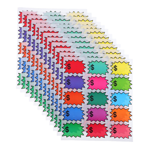 900Pièces Marque-Prix Adhésifs Multicolores Pour Retail 1