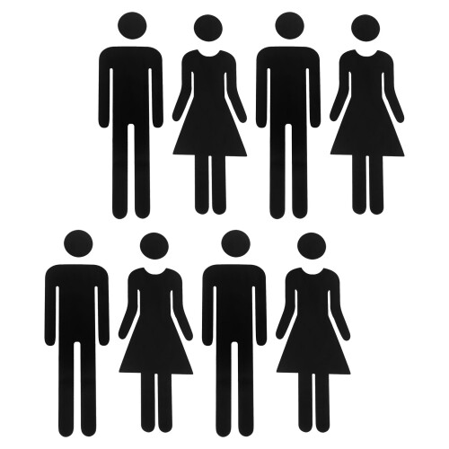 24Pièces Panneaux Toilette Noir 3D Hommes 1