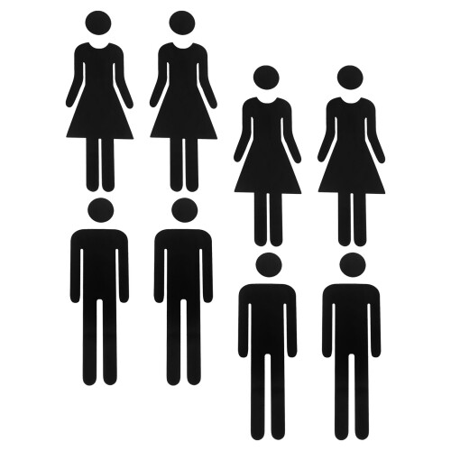 24Pièces Panneaux Toilette Noir 3D Hommes 2