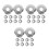 30Pièces Flasques Murales Sprinkler Inoxydable Argenté Durable 5