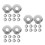 30Pièces Flasques Murales Sprinkler Inoxydable Argenté Durable 4