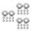 30Pièces Flasques Murales Sprinkler Inoxydable Argenté Durable 9