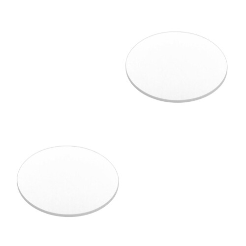 2Pièces Lentilles Verre Double Blanches Pour Tests Optiques 2