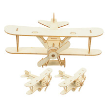 15Pièces Ensemble Avions En Bois Beige Pour Jeux Décoration Enfants