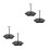4Pièces Socle Plastique Support Figurines Anime Noir 8