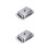 2Pcs Rustproof Stainless Steel Butter Dish with Lid Easy Handle Silver 4