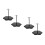 4Pièces Socle Plastique Support Figurines Anime Noir 6