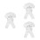 3Sets Durable White Karate Costume Kids Martial Arts Training Apparel 4
