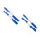 4Pièces Tige Extensible Aluminium Bleu Pour Nettoyage 6