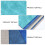 6Pièces Tissus Cuir PU Pour Patchwork DIY Durable Couleurs Assorties 6