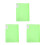 3Pièces Portfolio Plastique Vert Pour Présentation Stockage 3