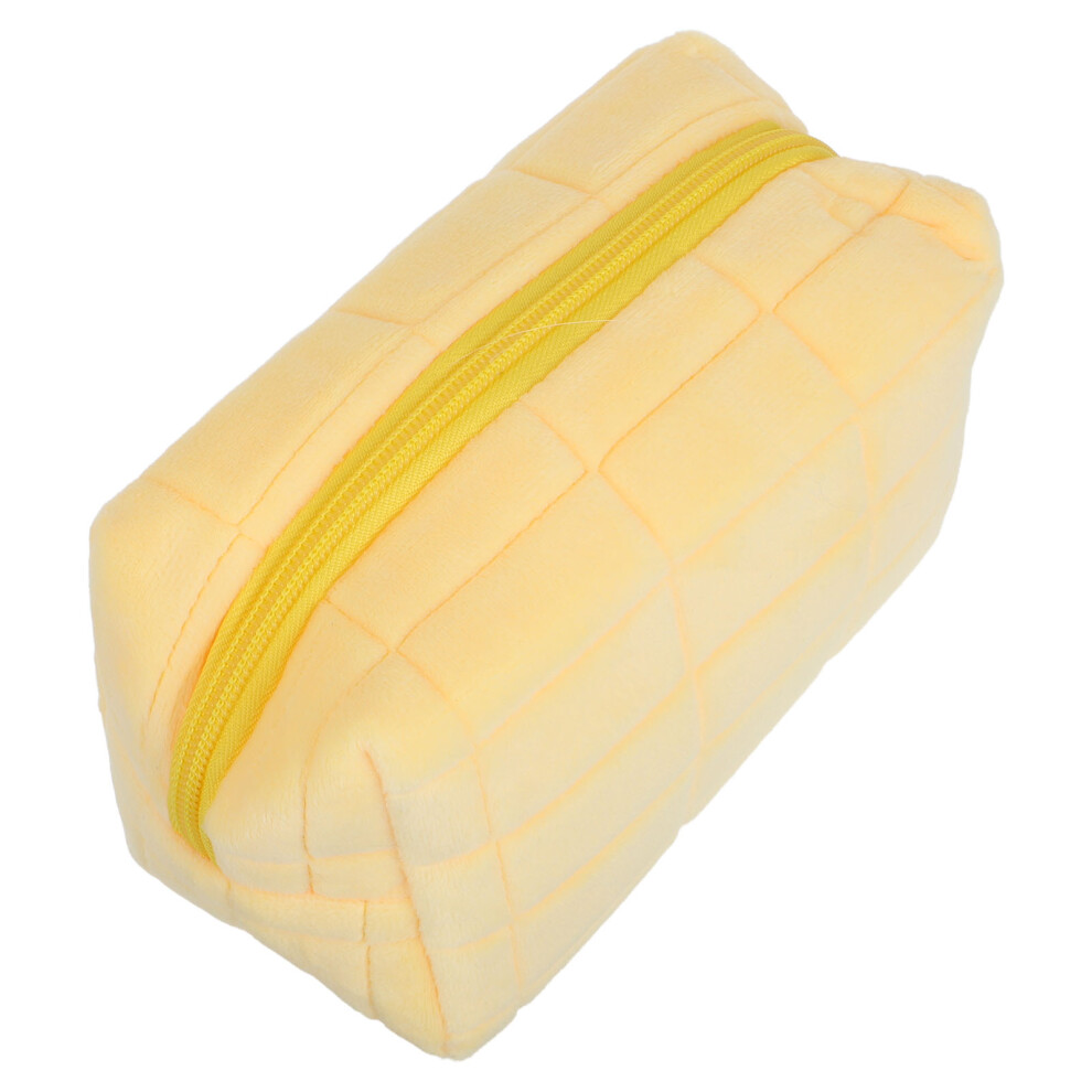 Totority Yellow 5Pcs Cute Small Makeup Bag Soft Durable Multifunctional Pouch