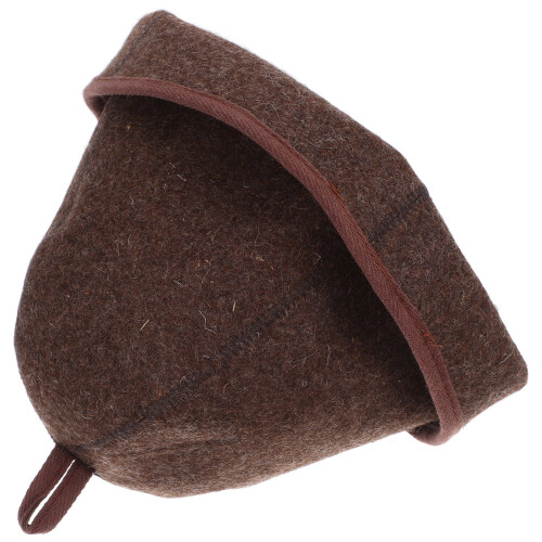 5Pcs Soft Comfortable Felt Sauna Hats Light Brown Sauna Supplies Cap