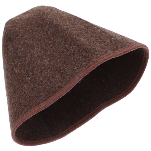 5Pcs Soft Comfortable Felt Sauna Hats Light Brown Sauna Supplies Cap 1