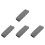 4Pièces À Main Silicone Gris Résistante Et Souple 4