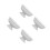 4Pcs White Ceramic Elevated Fruit Bowls Footed Dessert and Snack Bowls 6