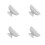 4Pcs White Ceramic Elevated Fruit Bowls Footed Dessert and Snack Bowls 5