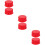 6Pcs Red Can Replacement Caps Coarse Thread PP Rubber Material 10
