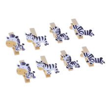 16Pièces Pinces En Bois Design Clips Photo Créatifs Et Solides
