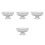 4Pcs White Ceramic Elevated Fruit Bowls Footed Dessert and Snack Bowls 9