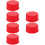 6Pcs Red Can Replacement Caps Coarse Thread PP Rubber Material 8
