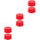 6Pcs Red Can Replacement Caps Coarse Thread PP Rubber Material 6