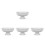 4Pcs White Ceramic Elevated Fruit Bowls Footed Dessert and Snack Bowls 4