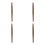 4Pcs Small Wooden Rolling Pins Durable Chicken Wing Wood Dough Rollers 4