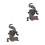 2Pcs Black Realistic American Toy Early Learning Decor 9