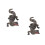 2Pcs Black Realistic American Toy Early Learning Decor 4