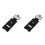 2Pcs Portable Black Makeup Organizer ABS Foldable Palette with Mirror 5