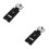 2Pcs Portable Black Makeup Organizer ABS Foldable Palette with Mirror 4